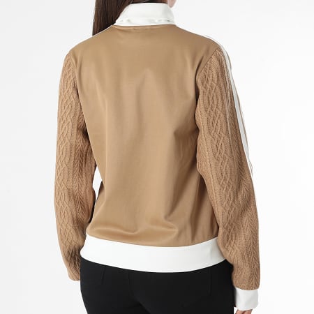 Adidas Originals - Veste Zippée A Bandes Femme KS7799 Camel Beige Clair