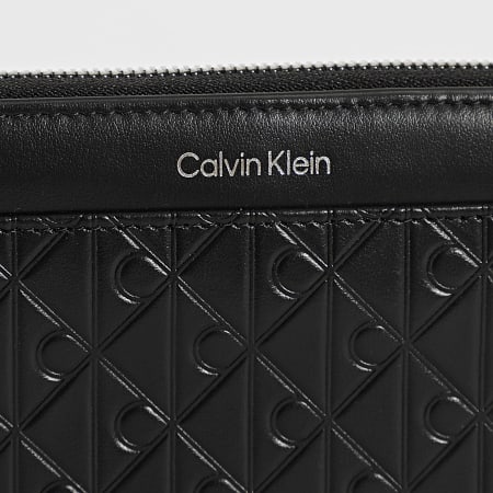 Calvin Klein - Portefeuille Femme Emblem AOP Embossed Long 1097 Noir