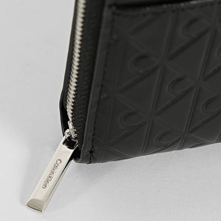 Calvin Klein - Portefeuille Femme Emblem AOP Embossed Long 1097 Noir