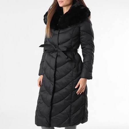 Classic Series - Plumífero Largo con Capucha Mujer 018 Negro