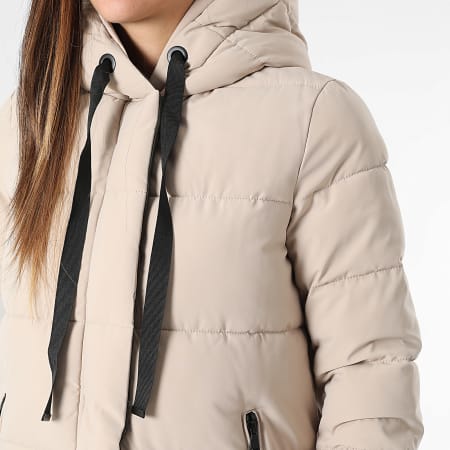 Classic Series - Plumífero largo reversible Mujer 060 Beige Verde Kaki