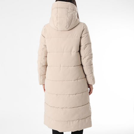 Classic Series - Plumífero largo reversible Mujer 060 Beige Verde Kaki