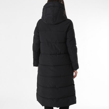 Classic Series - Doudoune Longue Capuche Réversible Femme 060 Noir Beige Foncé