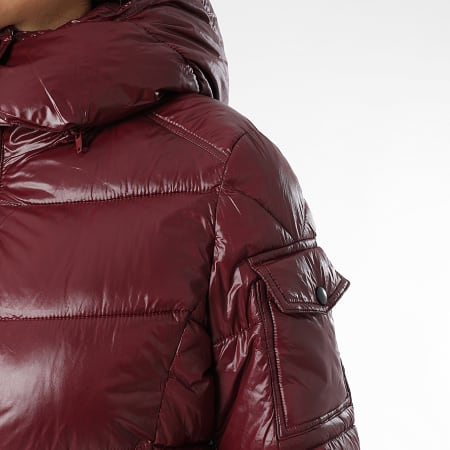 Classic Series - Plumífero con capucha Mujer 082 Burdeos