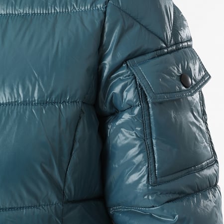 Classic Series - Plumífero con capucha Mujer 082 Azul Petróleo