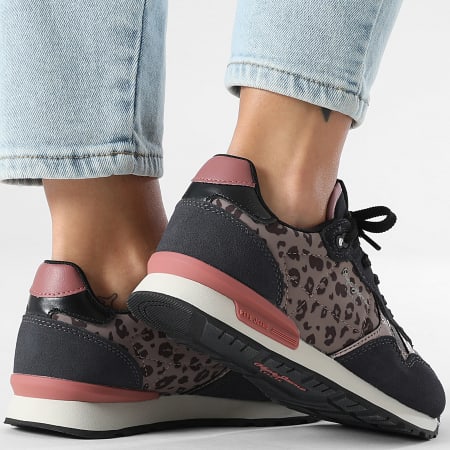 Pepe Jeans - Zapatillas Mujer Brit Master PLS400018 Washed Black
