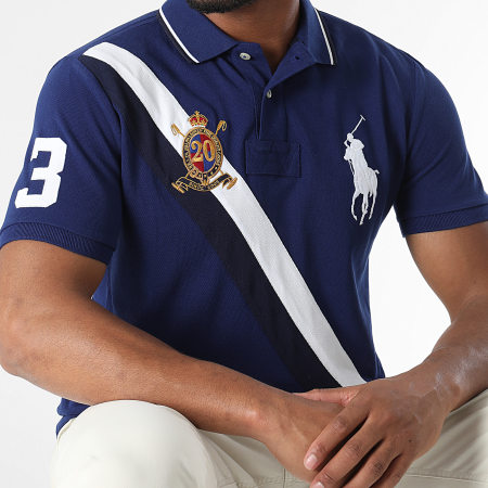 Polo Ralph Lauren - Polo de Mangas Curtas Custom Slim Fit Big Player Azul Marinho