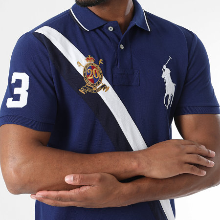 Polo Ralph Lauren - Polo de Mangas Curtas Custom Slim Fit Big Player Azul Marinho