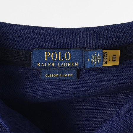 Polo Ralph Lauren - Polo de Mangas Curtas Custom Slim Fit Big Player Azul Marinho