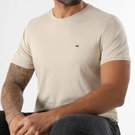 Tommy Jeans - Tee Shirt Slim Jersey 4411 Beige Clair