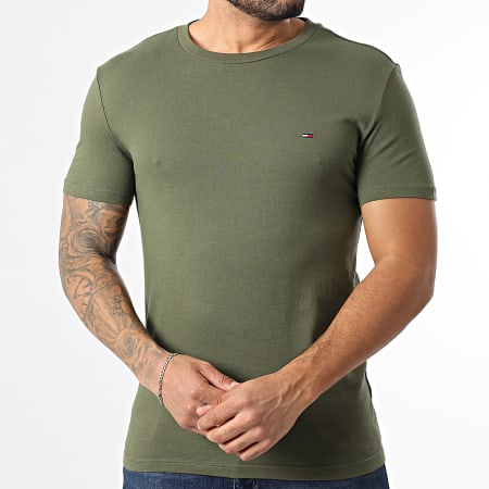 Tommy Jeans - Lot De 2 Tee Shirts Jersey 0687 Noir Vert Kaki