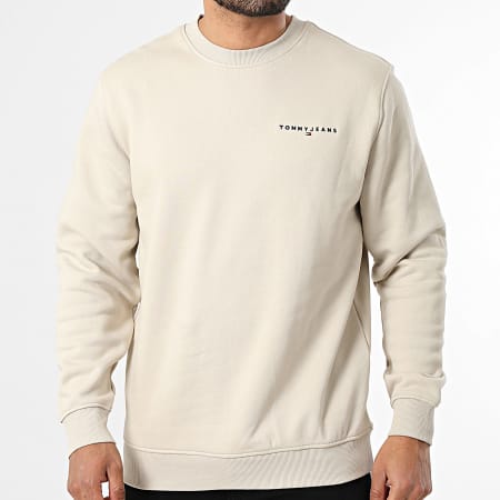 Tommy Jeans - Sweat Crewneck Linear 0249 Beige