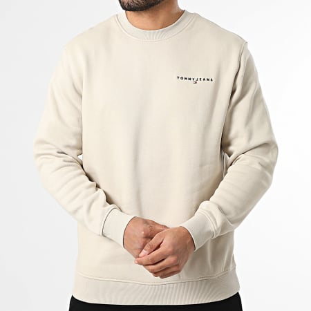 Tommy Jeans - Sweat Crewneck Linear 0249 Beige