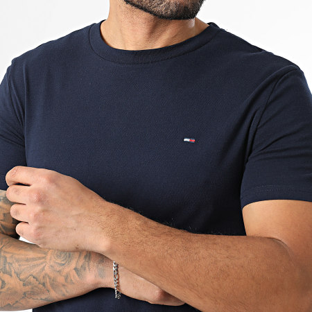 Tommy Jeans - Lot De 2 Tee Shirts Jersey 0687 Beige Clair Bleu Marine