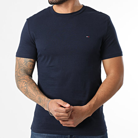 Tommy Jeans - Lot De 2 Tee Shirts Jersey 0687 Beige Clair Bleu Marine