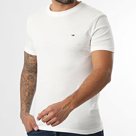 Tommy Jeans - Lot De 2 Tee Shirts Jersey 0687 Beige Clair Bleu Marine