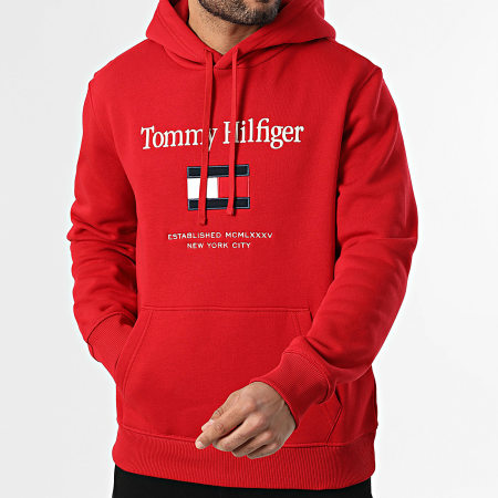 Tommy Hilfiger - Sweat Capuche Embroidery Flag 2735 Rouge
