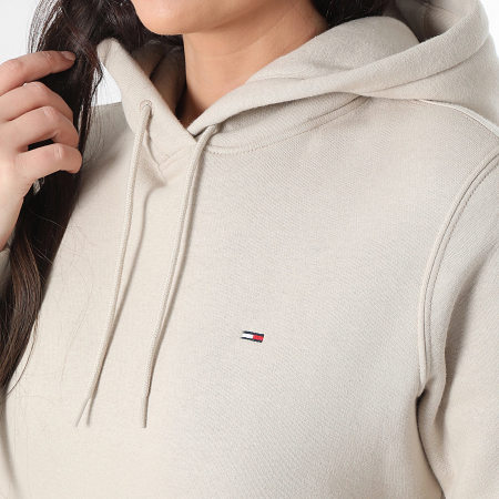 Tommy Jeans - Sweat Capuche Regular Femme Flag 9958 Beige