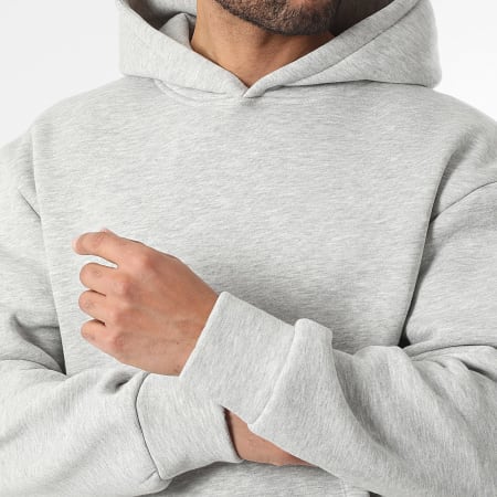 LBO - Sudadera Capucha 4066 Gris Jaspeado