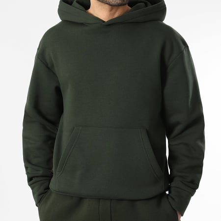 LBO - Sweat Capuche 4077 Vert Kaki Foncé