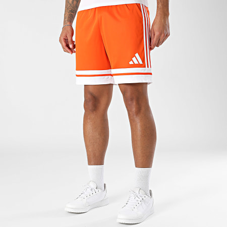 Adidas Sportswear - Short Jogging Squa 25 JC8676 Orange Blanc
