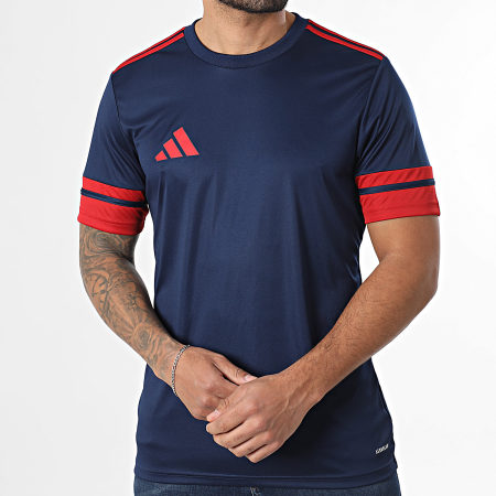 Adidas Sportswear - Tee Shirt Squa 25 JG5833 Bleu Marine Rouge