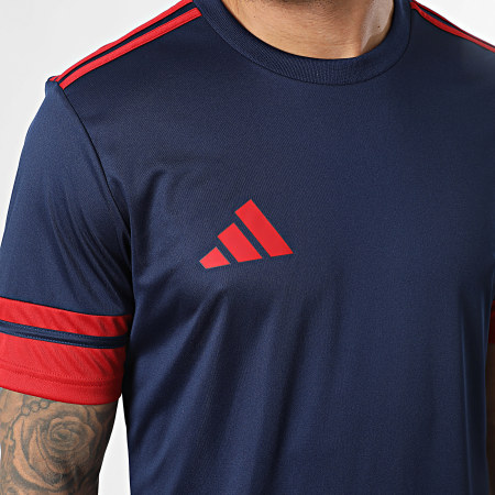 Adidas Sportswear - Tee Shirt Squa 25 JG5833 Bleu Marine Rouge