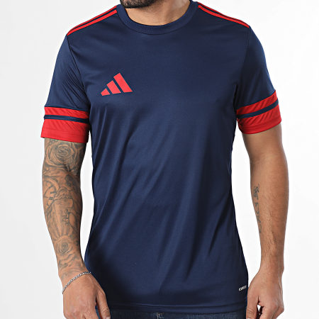 Adidas Sportswear - Tee Shirt Squa 25 JG5833 Bleu Marine Rouge
