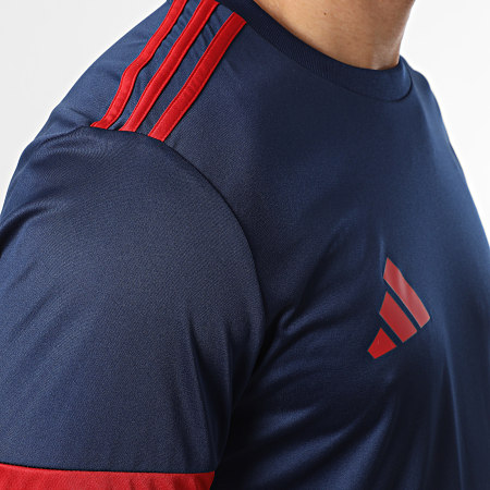 Adidas Sportswear - Tee Shirt Squa 25 JG5833 Bleu Marine Rouge