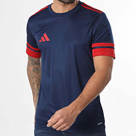 Adidas Sportswear - Tee Shirt Squa 25 JG5833 Bleu Marine Rouge
