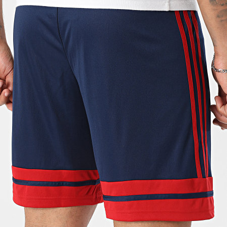 Adidas Sportswear - Short Jogging Squa 25 JH3408 Bleu Marine Bordeaux