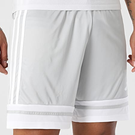 Adidas Sportswear - Short Jogging Squa 25 JH3413 Gris Clair Blanc