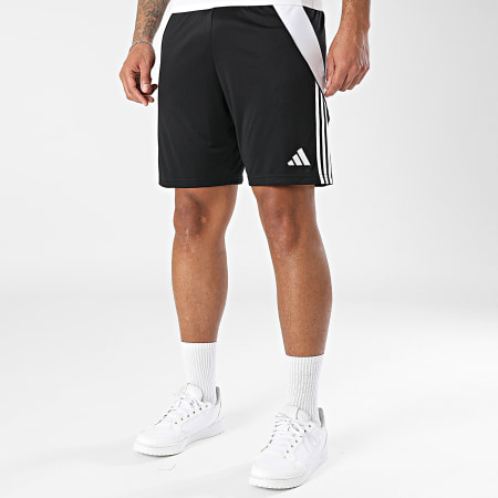 Adidas Sportswear - Short Jogging A Bandes Tiro 24 IR9376 Noir Blanc
