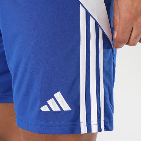 Adidas Sportswear - Short Jogging A Bandes Tiro 24 IR9378 Bleu Roi Blanc