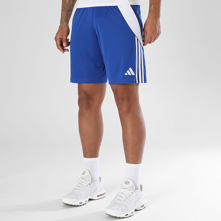 Adidas Sportswear - Short Jogging A Bandes Tiro 24 IR9378 Bleu Roi Blanc