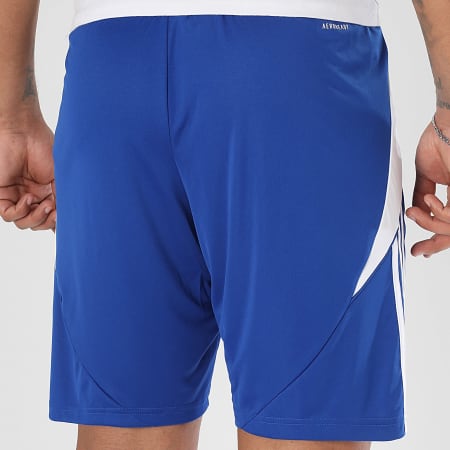 Adidas Sportswear - Short Jogging A Bandes Tiro 24 IR9378 Bleu Roi Blanc