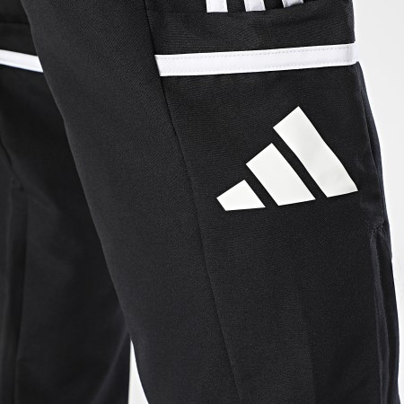 Adidas Sportswear - Pantalon Jogging A Bandes Sq25 JD9273 Noir Blanc