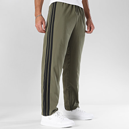 Adidas Sportswear - Pantalon Jogging A Bandes Stanford 3 Stripes JE6401 Vert Kaki Noir