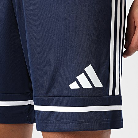Adidas Sportswear - Short Jogging A Bandes Squa 25 JN5468 Bleu Marine Blanc