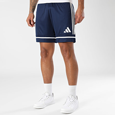 Adidas Sportswear - Short Jogging A Bandes Squa 25 JN5468 Bleu Marine Blanc