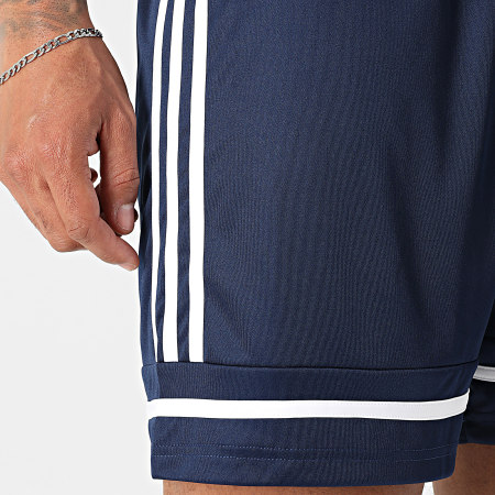 Adidas Sportswear - Short Jogging A Bandes Squa 25 JN5468 Bleu Marine Blanc