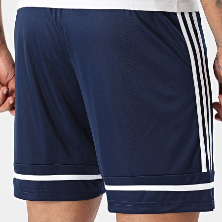 Adidas Sportswear - Short Jogging A Bandes Squa 25 JN5468 Bleu Marine Blanc