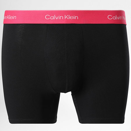 Calvin Klein - Pack de 3 Boxers 4394 Negro Blanco Rosa Gris Antracita