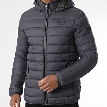 Geographical Norway - Hooded Donsjas Amichoko Hood Donkergrijs