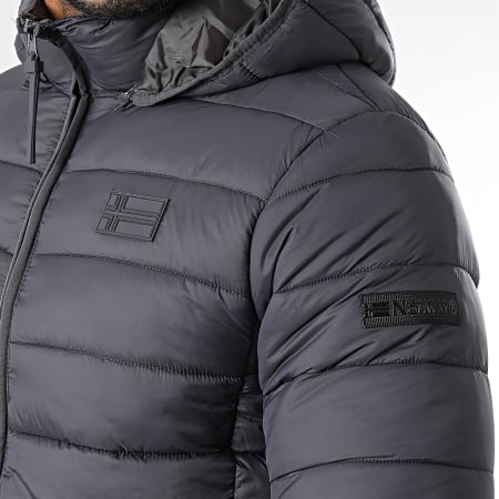 Geographical Norway - Hooded Donsjas Amichoko Hood Donkergrijs