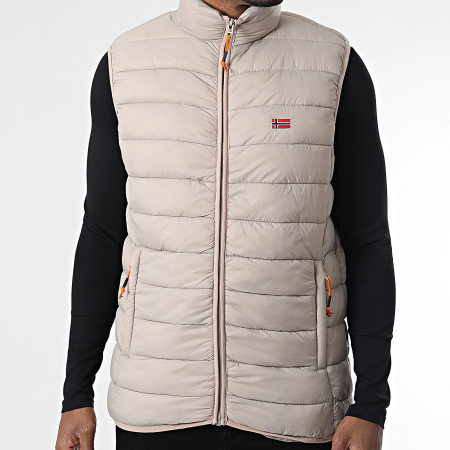 Geographical Norway - Plumífero Sin Mangas Vamigolor Basic Beige