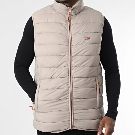 Geographical Norway - Plumífero Sin Mangas Vamigolor Basic Beige