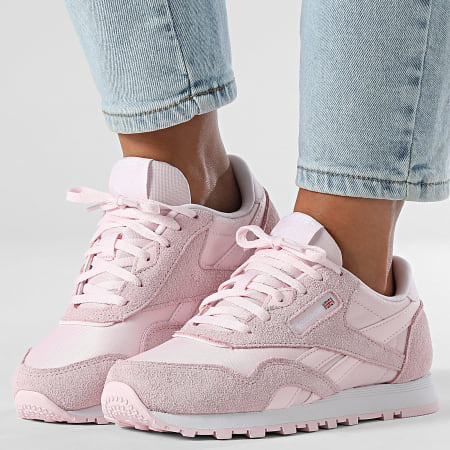 Reebok - Zapatillas Mujer CL Nylon 100226178 Mora Blanco