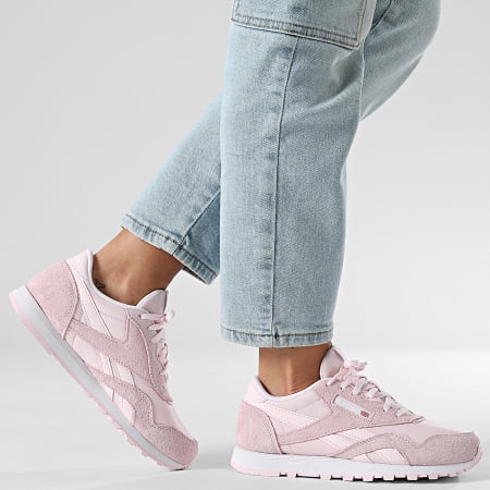 Reebok - Zapatillas Mujer CL Nylon 100226178 Mora Blanco