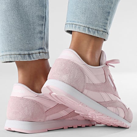 Reebok - Zapatillas Mujer CL Nylon 100226178 Mora Blanco